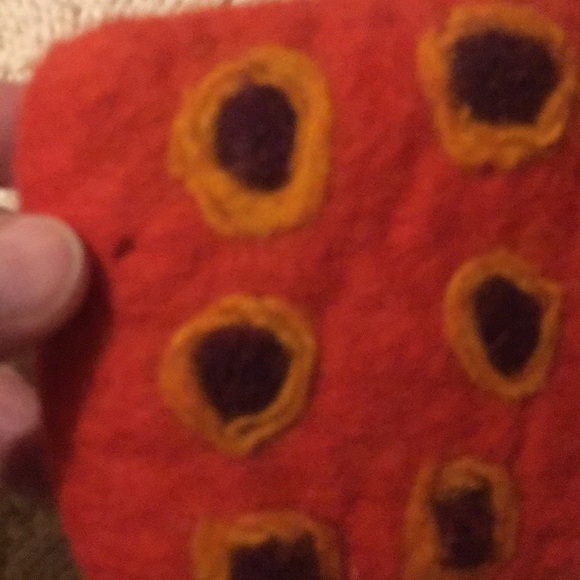 Rising tide clutch / phone case 100% wool - Picture 5 of 5